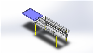 SolidWorks机械托盘抽拉机构三维模型