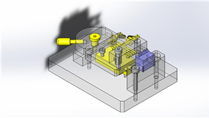 Solidworks加工设备供电夹具三维模型