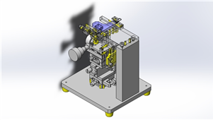 Solidworks加工设备激光头俯仰调整夹具设备模型