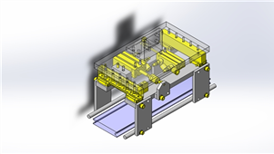 Solidworks机械设备带沟槽工件的搬运手臂设备模型