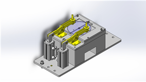 Solidworks加工设备自动夹紧夹具三维模型