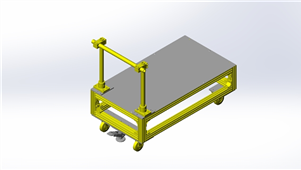 Solidworks非标设备铝框台车三维模型