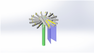 SolidWorks机械设计投放排出工件三维模型设备