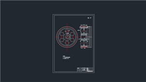 AutoCAD皮带轮机械零件图纸