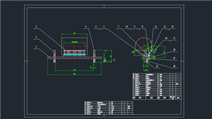 AutoCAD皮带清扫器机械装配图纸