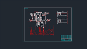 AutoCAD机械起重机总装配图纸