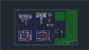 AutoCAD机械起重小车装配图纸