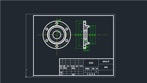 AutoCAD机械零件切碎器轴承盖图纸