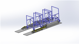 SolidWorks机械设计间距进给三维图纸