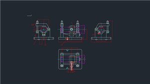AutoCAD机械铣工装零件装配图纸