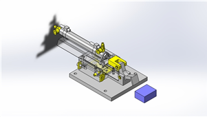 SolidWorks机械设计工件挤出装置三维模型