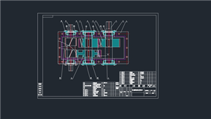 AutoCAD机械轧钢减速机装配图纸