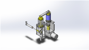 solidworks机械设备摆动夹具三维模型