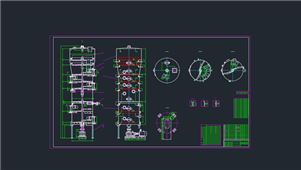 AutoCAD机械蒸脱机装配图纸