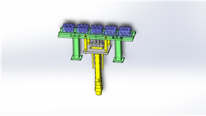 solidworks机械设备间距升降机三维模型