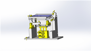 solidworks机械设备电路板定位机构三维设计