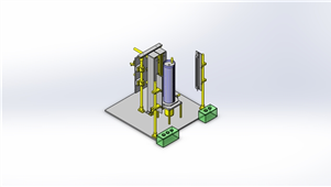 solidworks机械设备圆柱形片热熔敷三维模型