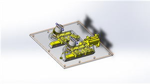 solidworks机械设计W反转机构三维模型