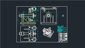 AutoCAD机械钻孔夹具装配图纸