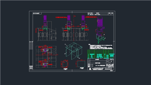AutoCAD机械压载泵基座图纸