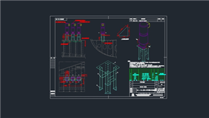 AutoCAD机械冷却海水泵基座图纸
