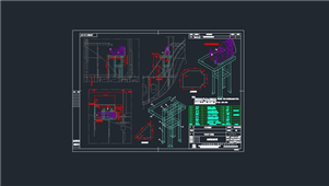 AutoCAD机械油渣泵基座图纸