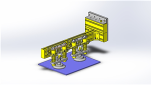 solidworks机械设备薄板传送用械手三维模型