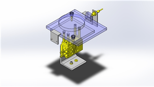 solidworks机械设备托盘定位三维模型