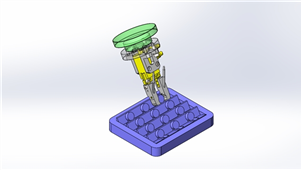 solidworks机械设备带工件检测传感器三维模型