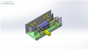 solidworks机械设备旋螺纹导块间距调整三维模型