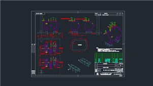 AutoCAD机械主空气瓶装配图纸
