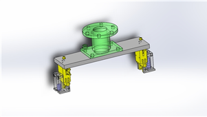 solidworks机械设备带储料器夹具三维模型