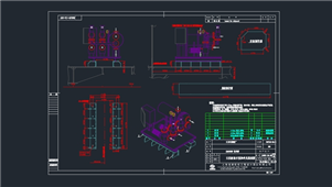 AutoCAD机械主机缸套水预热图纸