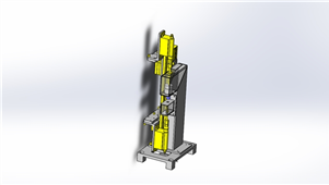 solidworks机械设备送风清洗机构三维模型