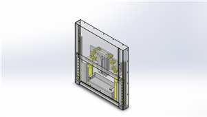 solidworks机械设计钢丝半自动门三维模型