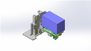 solidworks机械设备滚子输送机升降三维模型