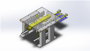 solidworks机械设备料架依次进给三维模型