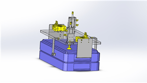 solidworks机械设备带盖箱体夹紧三维模型