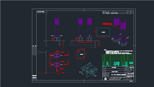 AutoCAD机械锅炉给水泵装配图纸