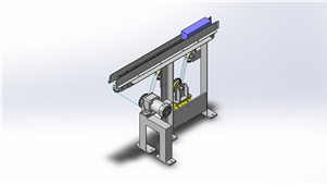 solidworks机械设备带自动张紧传送三维模型