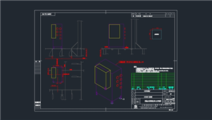 AutoCAD机械机舱水雾泵安装图纸
