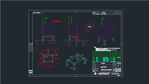 AutoCAD机械艉管滑油重力油柜图纸