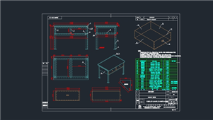 AutoCAD机械电焊工作台制作图纸