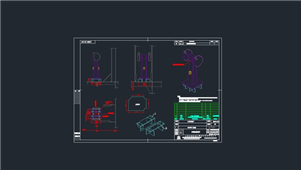 AutoCAD机械砂轮机装配图纸