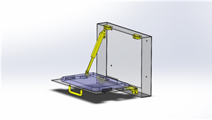 solidworks机械设备带减震器铰链三维模型