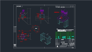 AutoCAD机械排气阀研磨装置图纸