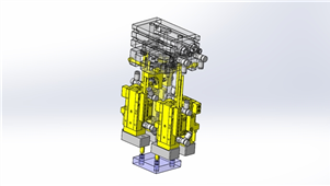 solidworks机械设计多个零件压三维模型