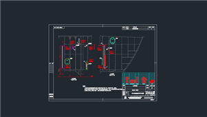 AutoCAD机械污水舱舱面附件布置图纸