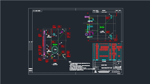 AutoCAD机械燃油沉淀舱面布置图纸