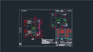 AutoCAD机械低硫燃油沉淀舱面图纸